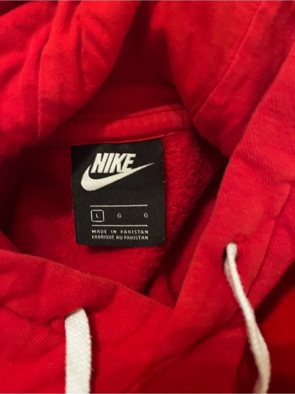 Nike Red Pullover Hoodie with White Details